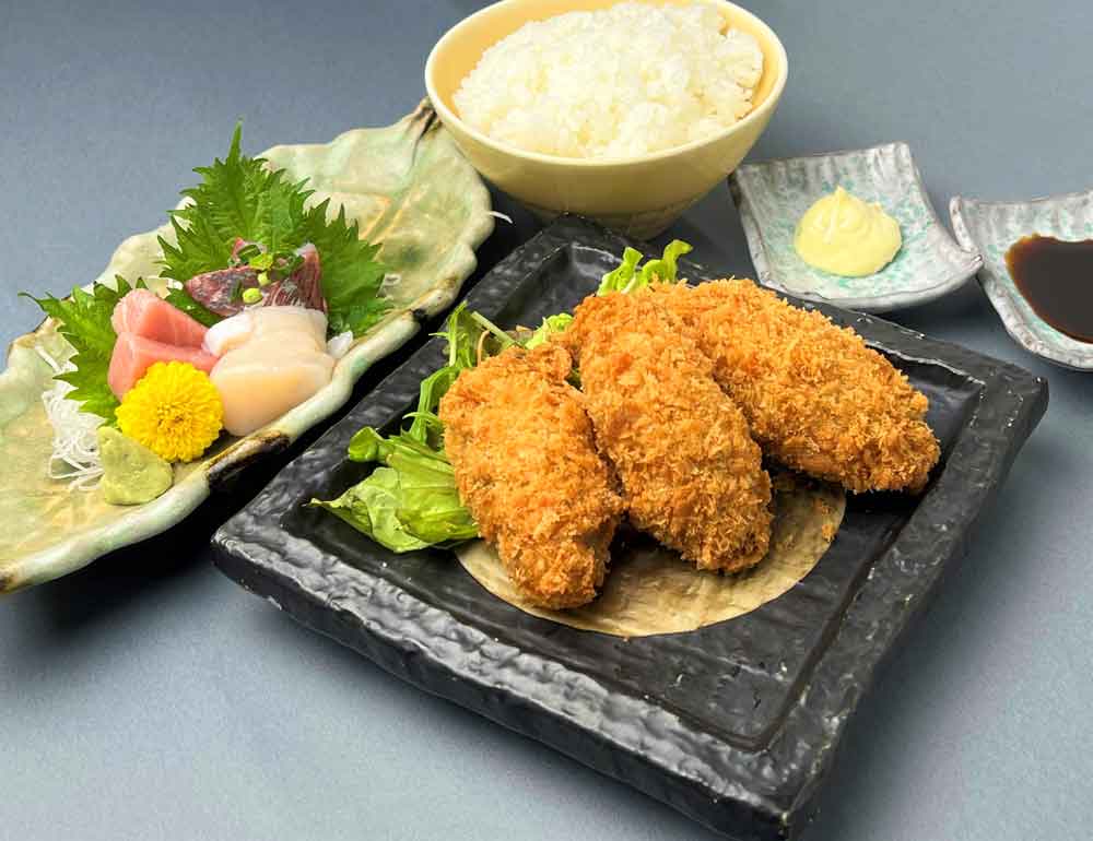 ジャンボカキフライ定食